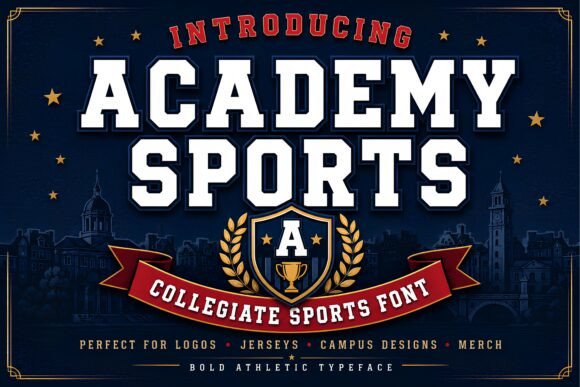Academy Sports Font for Creative Projects