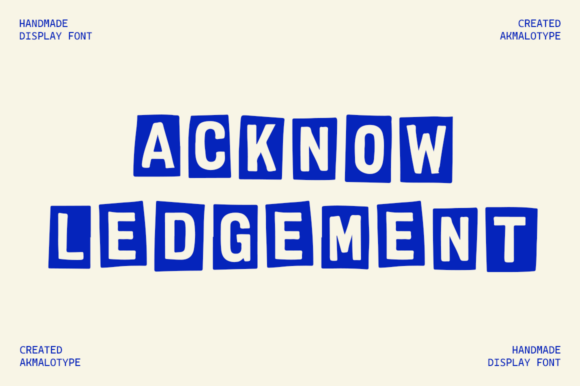 Acknow Ledgement Font for Bold Branding