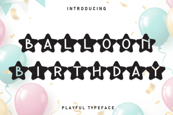 Balloon Birthday Font for Business Branding