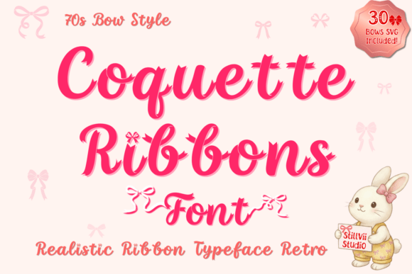 Coquette Ribbon Font for Elegant Design