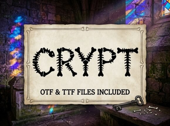 Crypt Font for Dark Design