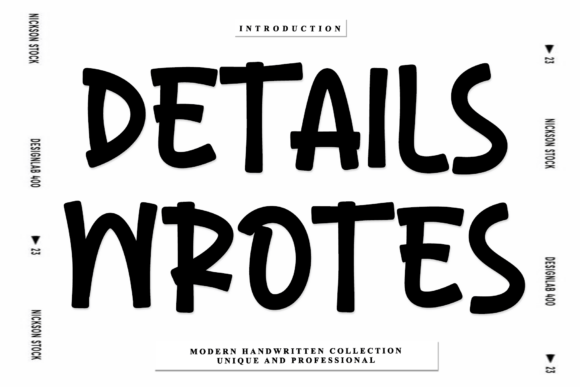 Details Wrotes Font for Business Branding