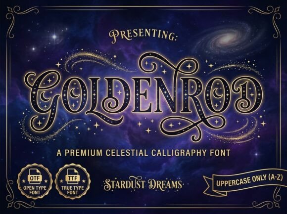 Goldenrod Font: Mystical Typography for Web Design