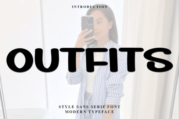 Outfits Font for Festive Web Design