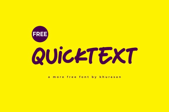 Quicktext Font for Creative Projects