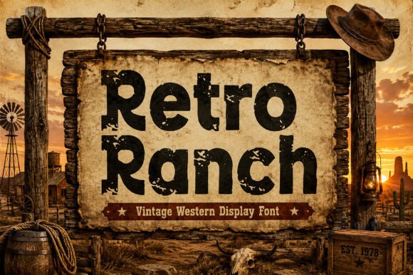 Retro Ranch Font for Bold Branding