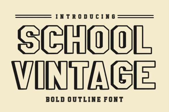 School Vintage Font for Creative Projects